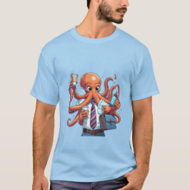 Octopus - Lustigt multitasking T-Shirt