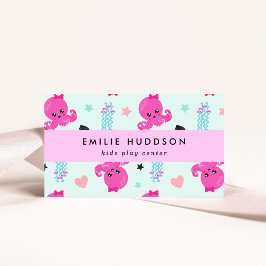 Octopus, maneter, Play Center, Activity Center Visitkort