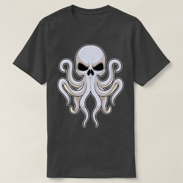 Octopus med 8 Armar Skull T Shirt (Design framsida)