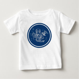 Octopus med ankare t shirt