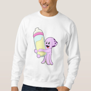 Octopus med Baby flaska Mjölk Lång Ärmad Tröja