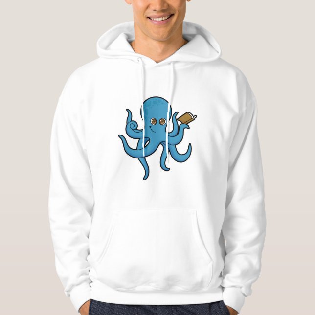 Octopus med Bok Hoodie (Framsida)