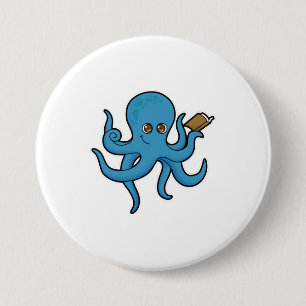 Octopus med Bok Knapp