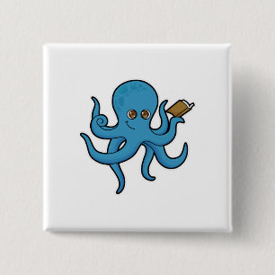 Octopus med Bok Knapp