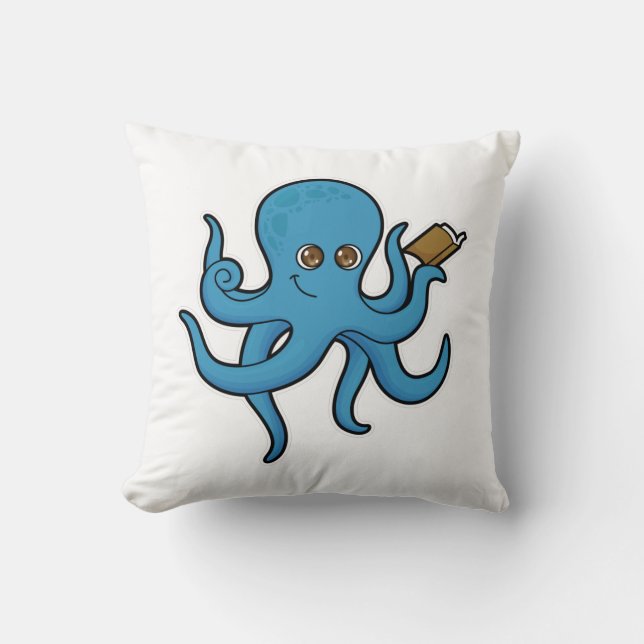 Octopus med Bok Kudde (Framsida)