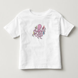 Octopus med Crayon T Shirt