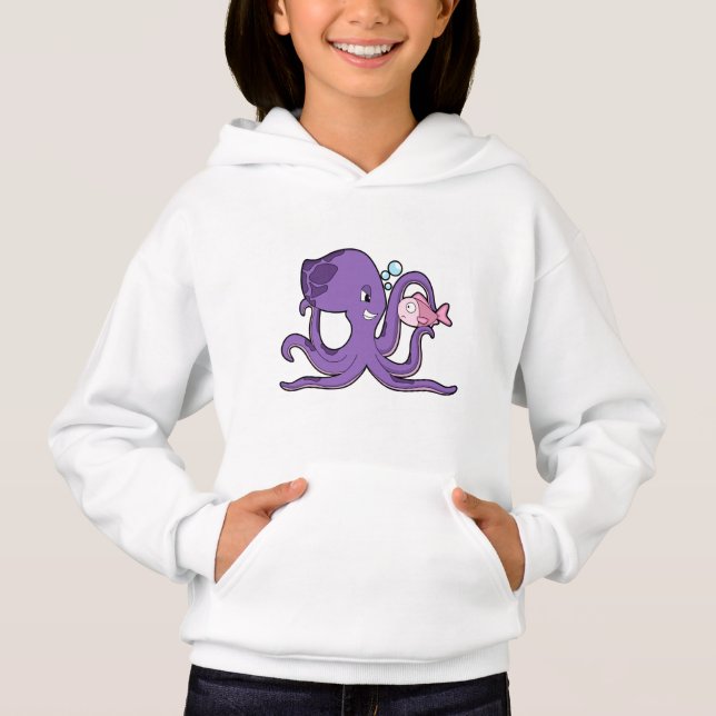 Octopus med Fish.PNG T Shirt (Framsida)