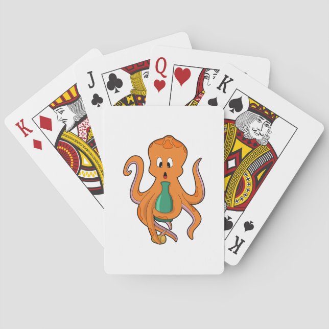 Octopus med Flaska.PNG Casinokort (Baksidan)
