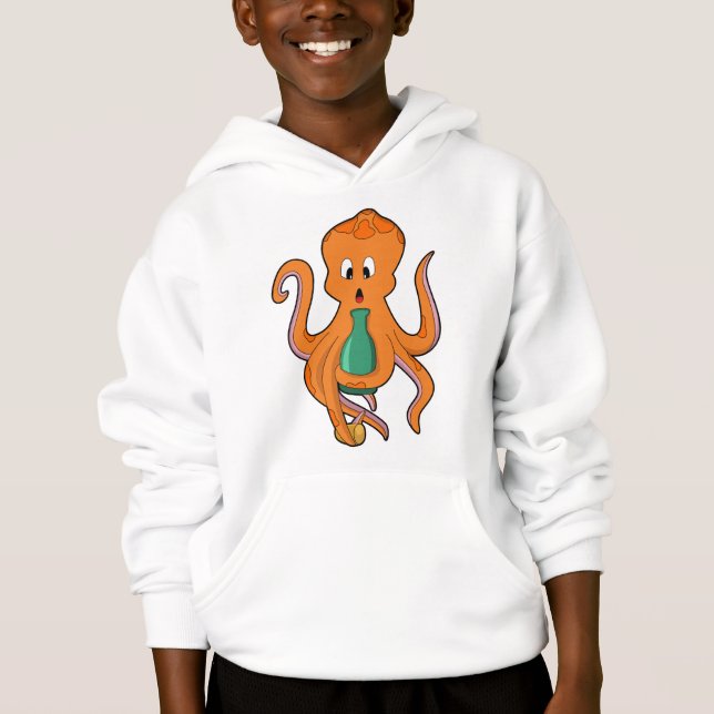 Octopus med Flaska.PNG T Shirt (Framsida)