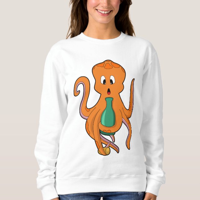 Octopus med Flaska.PNG T Shirt (Framsida)