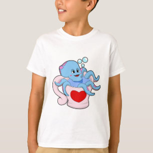 Octopus med Heart Kopp.PNG T Shirt