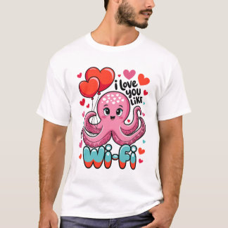 Octopus med hjärtbyllon i Kärlek som du gillar Wi- T Shirt