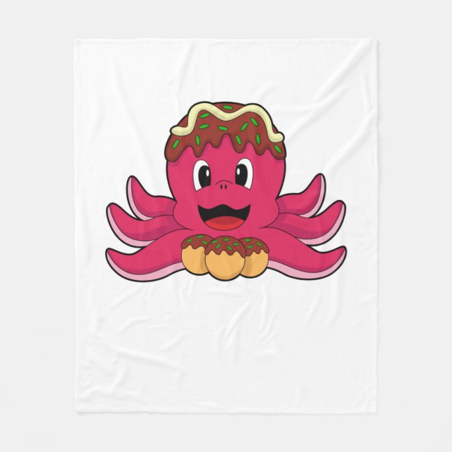 Octopus med kummel fleecefilt (Framsidan)