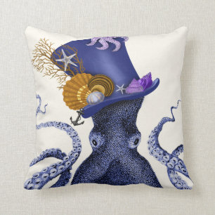 Octopus med Nautical Hat Kudde