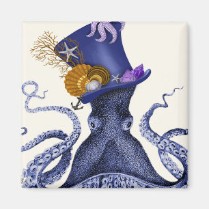 Octopus med Nautical Hat Magnet