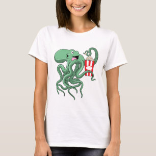 Octopus med Popcorn T Shirt