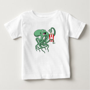 Octopus med Popcorn T Shirt