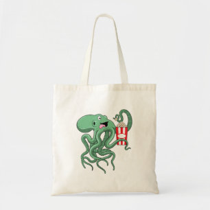 Octopus med Popcorn Tygkasse