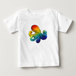 Octopus med regnbåge t shirt