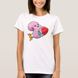 Octopus med Rocket T Shirt