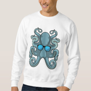 Octopus med solglasögon lång ärmad tröja
