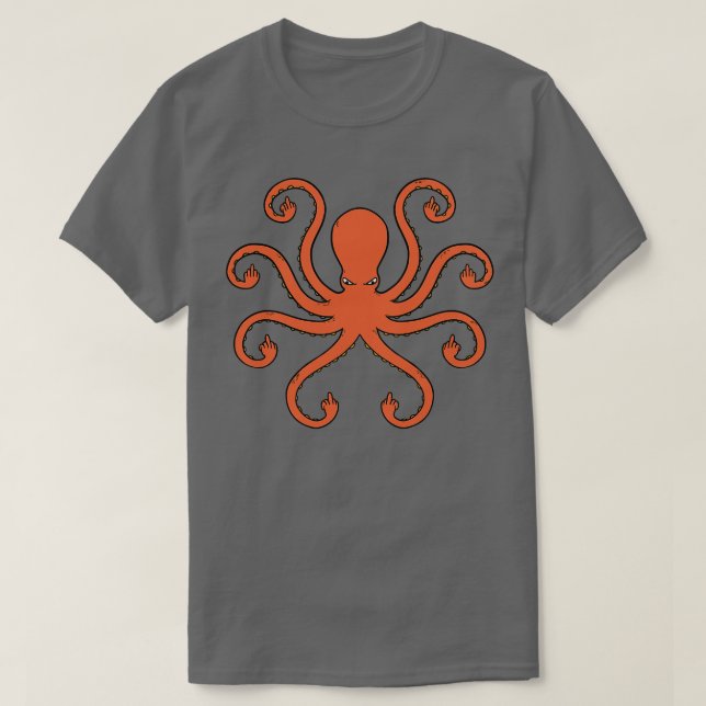 Octopus Mitten Finger T Shirt (Design framsida)