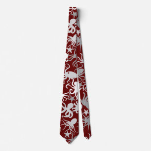 Octopus Mönster.b D Red BG Slips