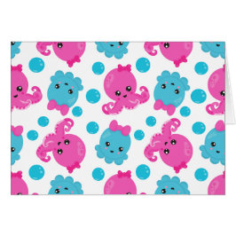 Octopus Mönster, Cute Octopus, Sea Animals Hälsningskort