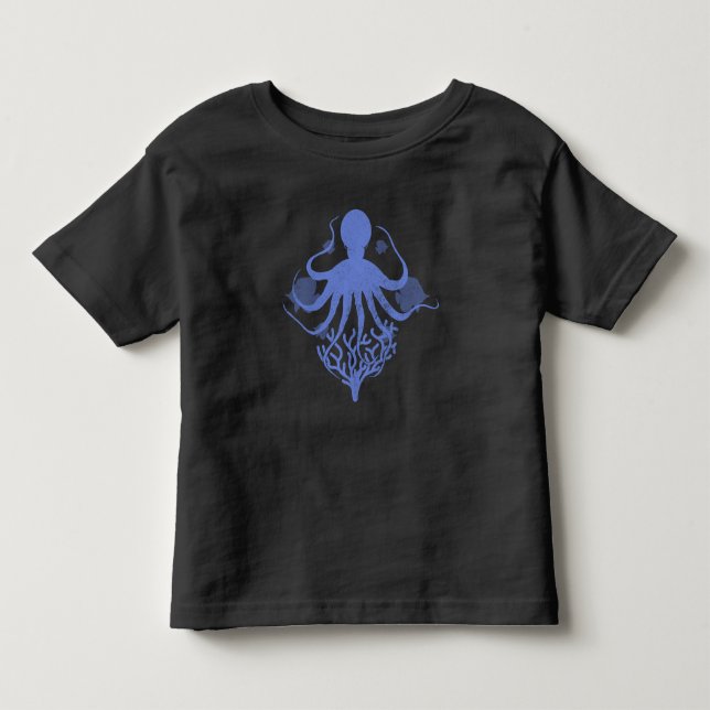 Octopus (mörkens bakgrund) t shirt (Framsida)