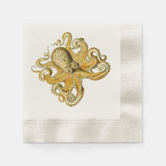 Octopus napkins Lighthouse Route™ Pappersservett (Framsidan)