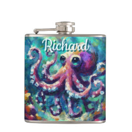 Octopus Nautical Beach Coastal Personlig Fickplunta