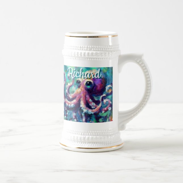 Octopus Nautical Beach Coastal Personlig Sejdel (Höger)