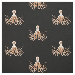 Octopus nautisk svart tyg