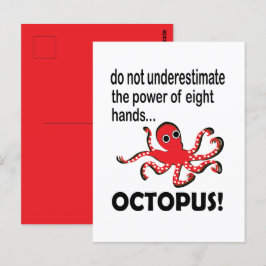 Octopus Ocean Animal Funny Vykort