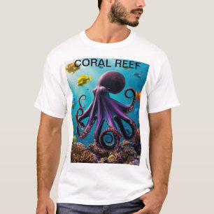 Octopus och Coral Reef Harmony" T Shirt