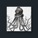 Octopus och dyving Helmet Canvastryck<br><div class="desc">Kustnära och tropiska</div>