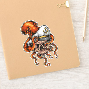 Octopus och havets kapten klistermärken