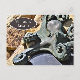Octopus och Sten Beach Virginia Beach Vykort