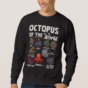 Octopus of the World Marine Biology Animal Lover E Lång Ärmad Tröja