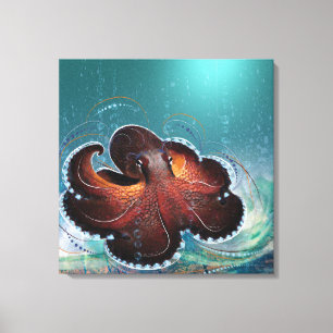 OCTOPUS - omformad arbetsyta Canvastryck
