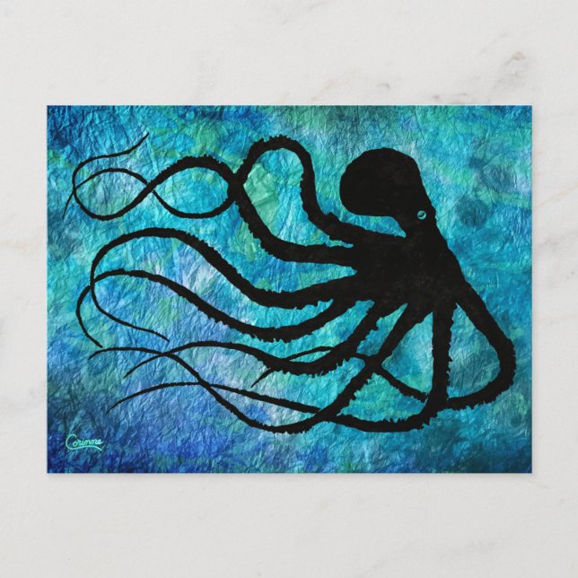 Octopus on Bluegreen - vykort (Framsida)