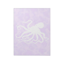Octopus på Lila - 11 x 8,5-tums Anteckningsblock