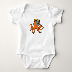 Octopus på Music med hörlurar T Shirt