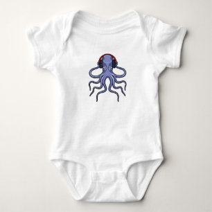 Octopus på Music med hörlurar T Shirt