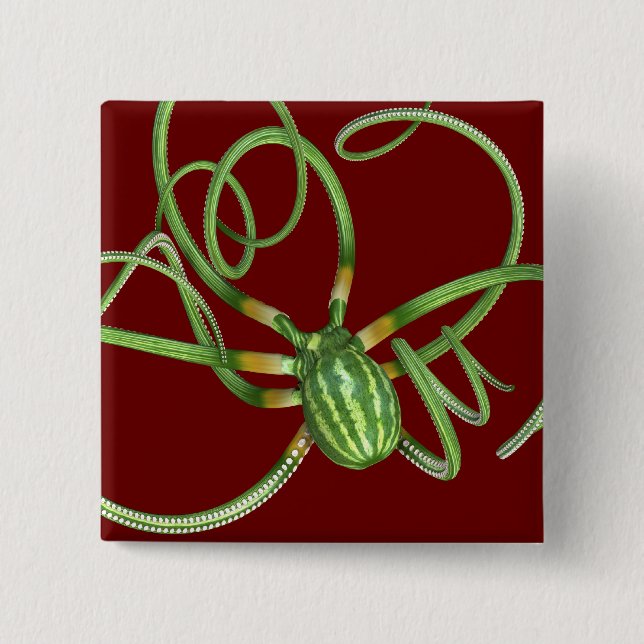 Octopus på vattenmelondagen knapp (Framsida)
