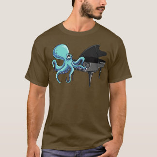 Octopus Pay Piano Squid T Shirt