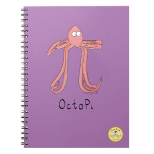 Octopus Pi Symbol Math Teacher Funny Anteckningsbok