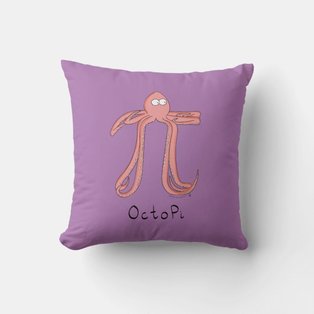 Octopus Pi Symbol Math Teacher Funny Kudde (Framsida)