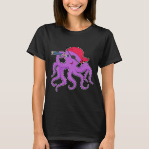 Octopus Pirat Binoculars T Shirt
