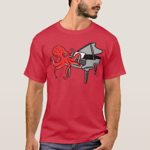 Octopus Play Piano T Shirt